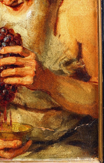 Symbolismus Ölgemälde antik Bacchus Weintrauben