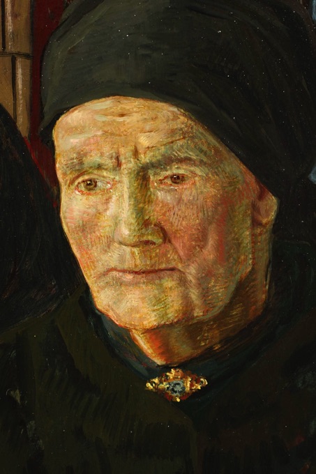 Toni Roth Ölgemälde antik Portrait Frau Bäuerin