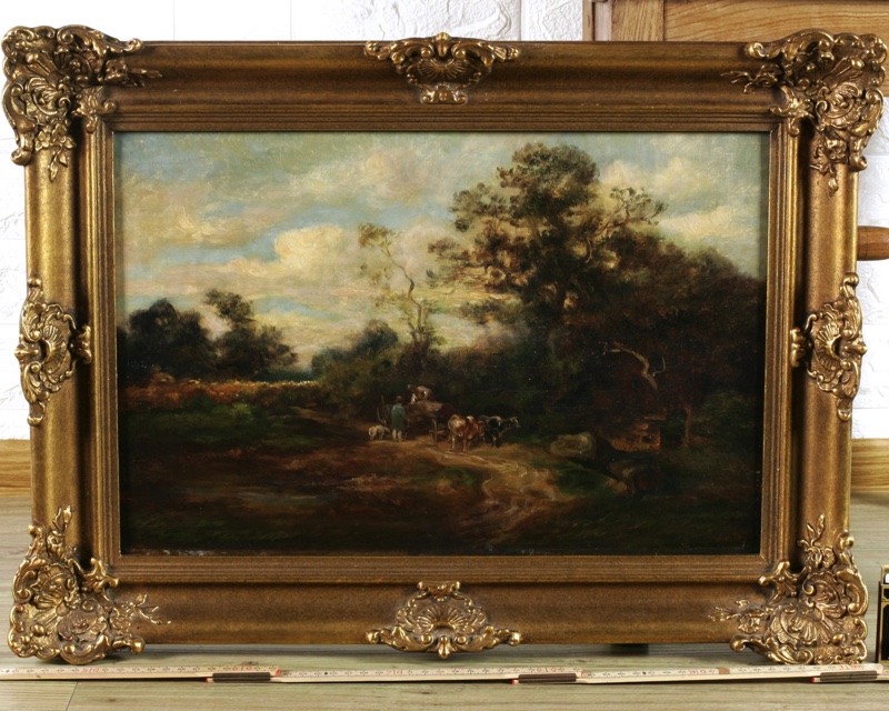 Umkreis Anton Burger Ölgemälde antik Kronberg Landschaft