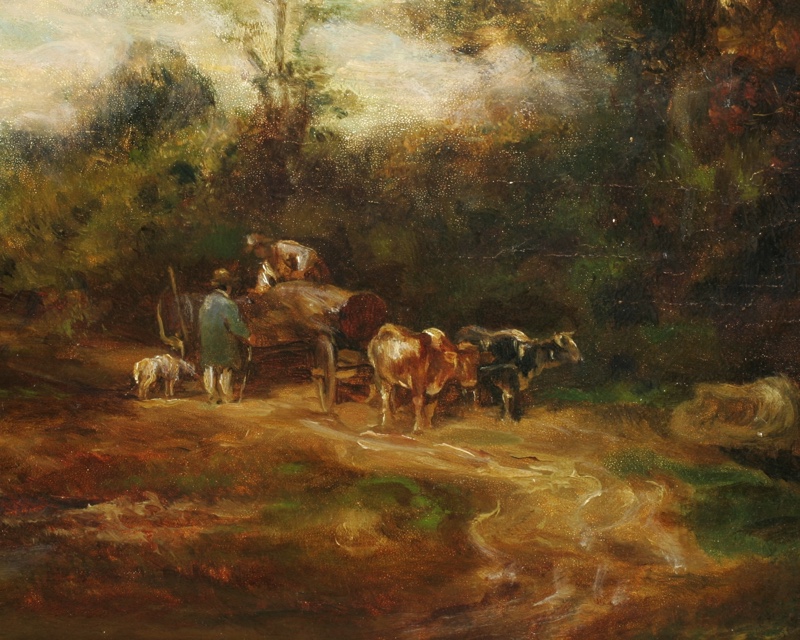 Umkreis Anton Burger Ölgemälde antik Kronberg Landschaft