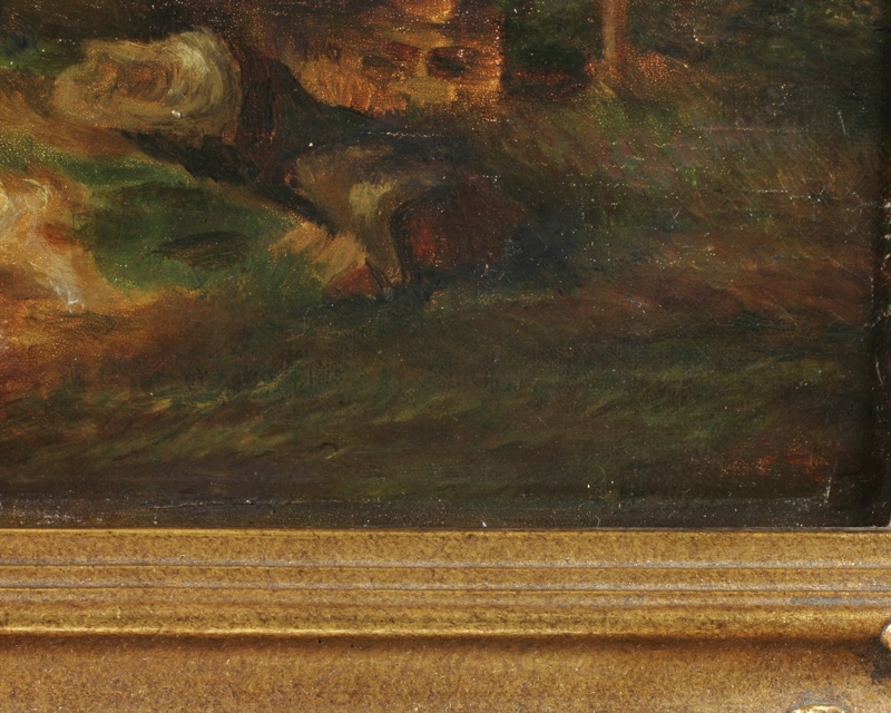 Umkreis Anton Burger Ölgemälde antik Kronberg Landschaft