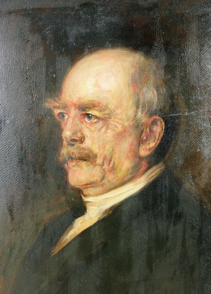 Umkreis von Lenbach antikes Ölgemälde Otto Bismarck