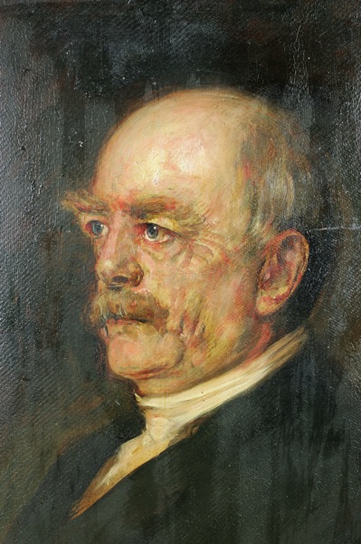 Umkreis von Lenbach antikes Ölgemälde Otto Bismarck