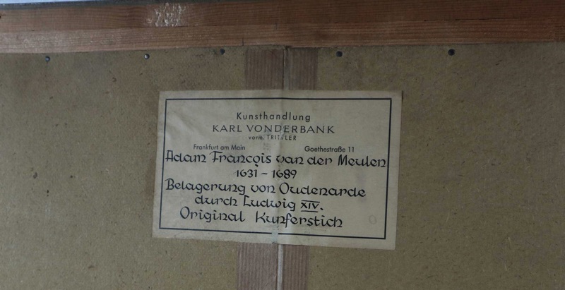 Van der Meulen Kupferstich Oudenaarde 1685