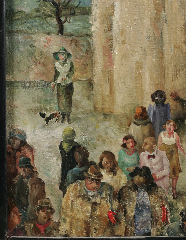 Victor Danilov Ölgemälde collision with art 1978 Momument Unzulänglichkeit