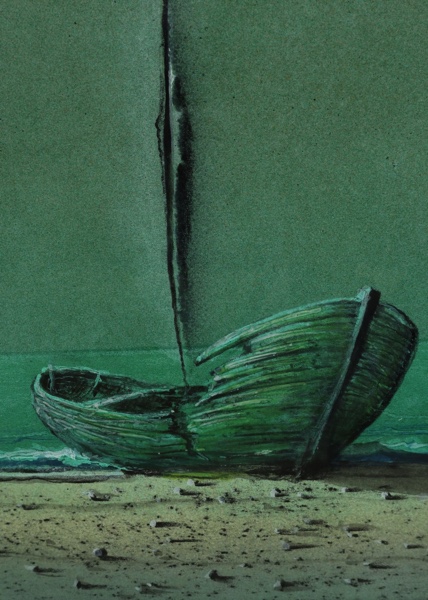 Walter Heckmann Aquarell Boot