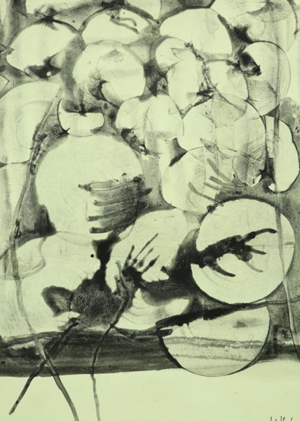 Walter Heckmann Aquarell Komposition 1969