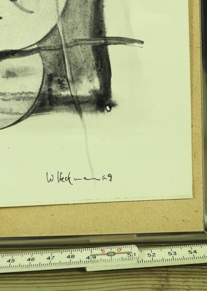 Walter Heckmann Aquarell Komposition 1969