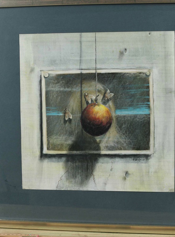 Walter Heckmann Gemälde Tempera Acryl Illusion 1971