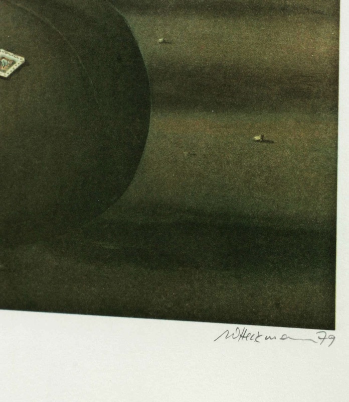 Walter Heckmann Lithografie pumpkin line 1979
