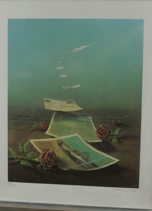 Walter Heckmann Serigraphie airmail 1987