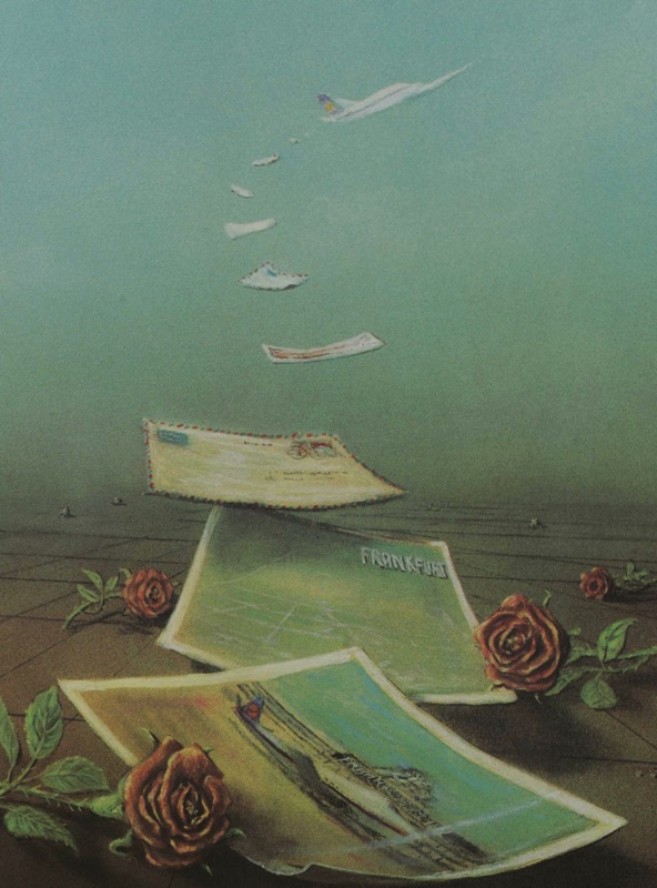 Walter Heckmann Serigraphie airmail 1987