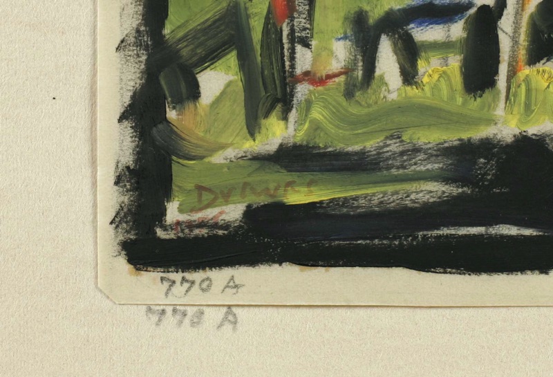 Werner Drewes Ölgemälde castlerock rocks in Wyoming 1956