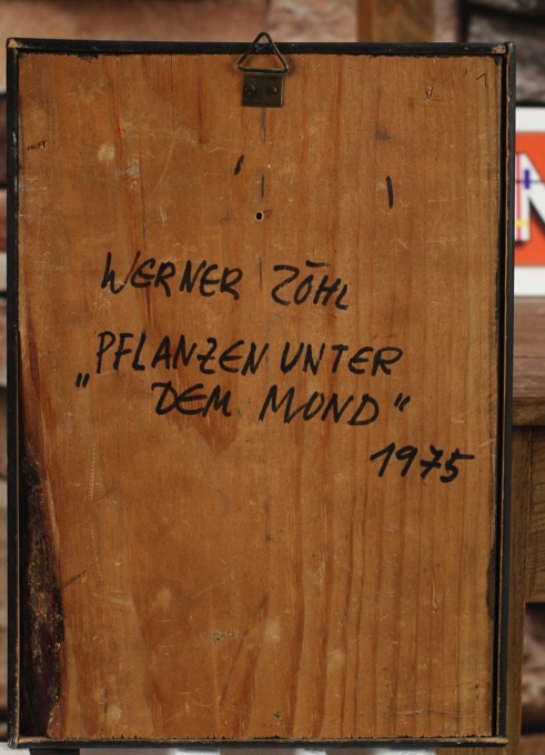 Werner Zöhl Ölgemälde Pflanzen Mond 1975 1