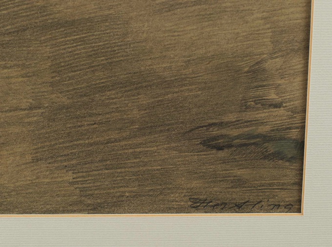 Wilhelm Jakob Hertling Gouache Aquarell antik Tal in Franken