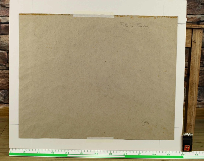 Wilhelm Jakob Hertling Gouache Aquarell antik Tal in Franken