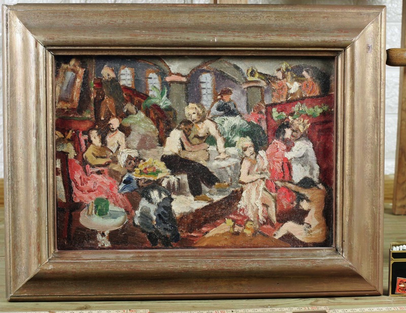 Wilhelm Raab Ölgemälde Bacchanal antik 1927