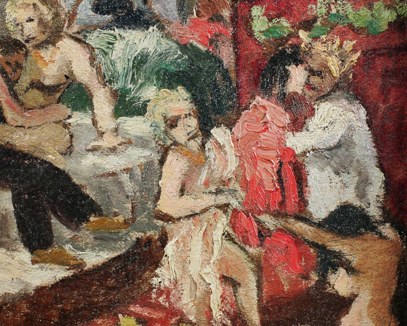 Wilhelm Raab Ölgemälde Bacchanal antik 1927