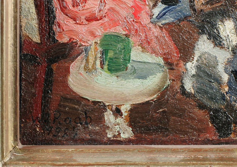 Wilhelm Raab Ölgemälde Bacchanal antik 1927