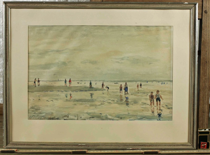 Will Aquarell antik Watt Meer