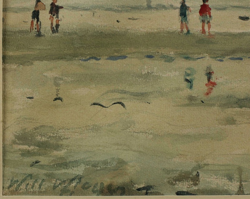 Will Aquarell antik Watt Meer