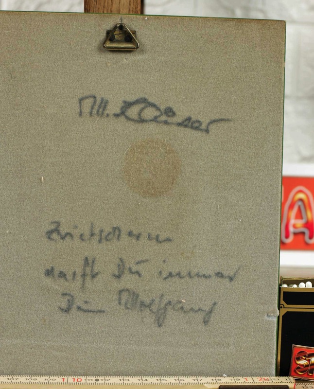 Wolfgang Kaiser Ölgemälde Vögel Paar Widmung