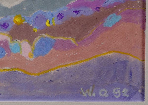 Wolfgang Oppermann Gemälde abstrakt Komposition 1992