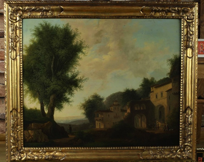 Xavier Laurent Ölgemälde antik 1846 doubeliert