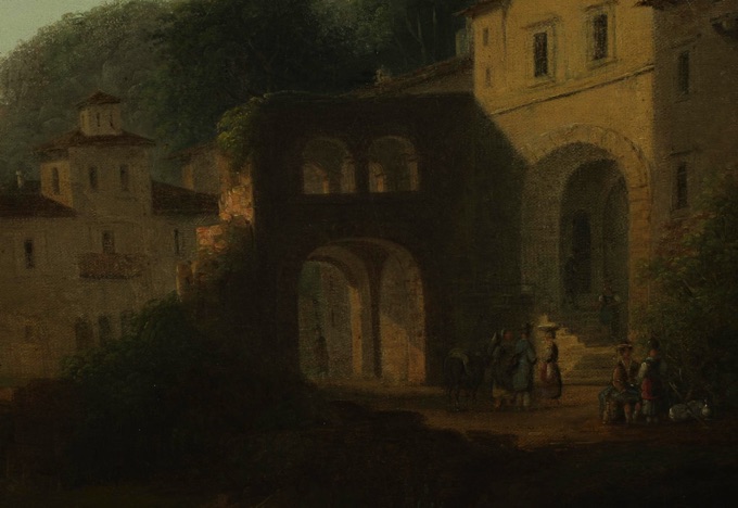 Xavier Laurent Ölgemälde antik 1846 doubeliert