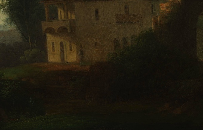 Xavier Laurent Ölgemälde antik 1846 doubeliert