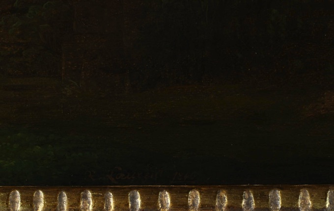 Xavier Laurent Ölgemälde antik 1846 doubeliert