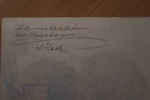 Zeichnung Wilhelm Raab Frankfurt Rödelheim Bahndamm