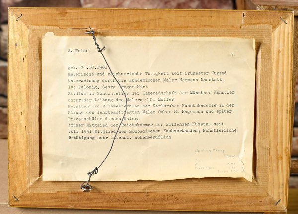 Zuschreibung Weiss Ölgemälde Portrait