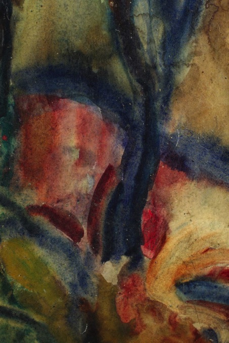 antikes Gemälde Expressionist abstrakte Landschaft
