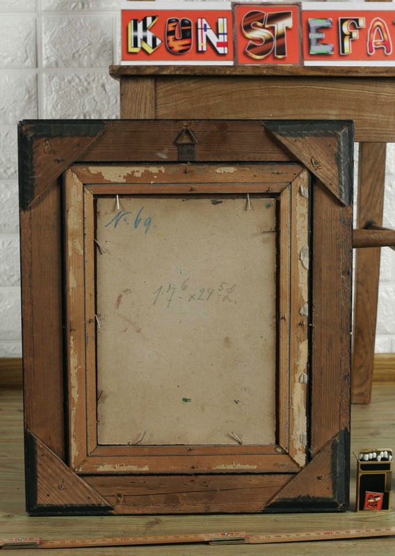 antikes Ölgemälde Portrait Mädchen Frau