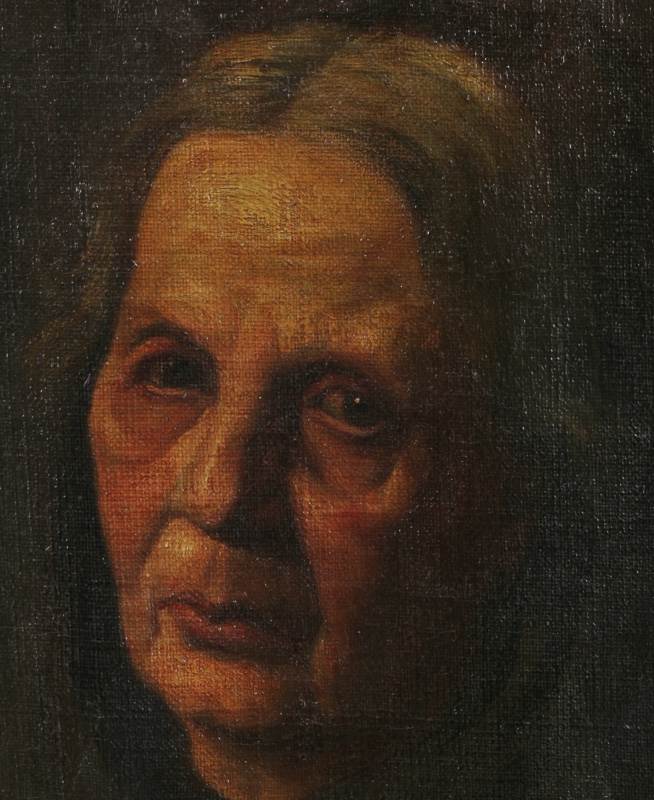 antikes Ölgemälde Portrait ältere Dame