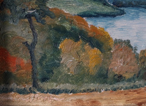 signiert Ölgemälde antik expressiv Impressionist