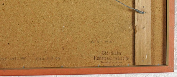 signiertes abstraktes Gemälde von 1964 rote Komposition