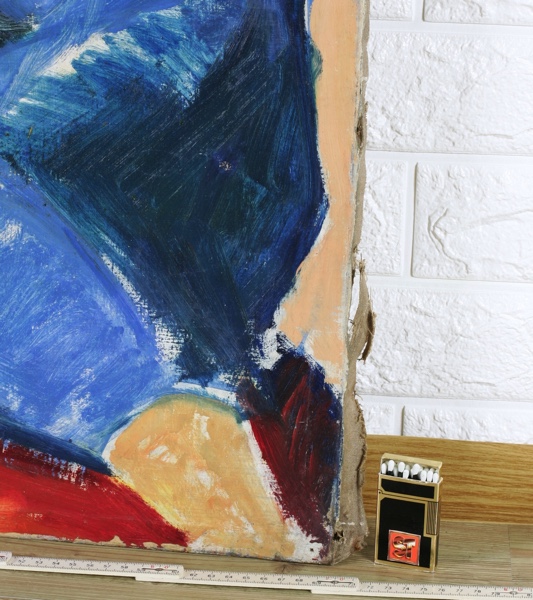 unsigniertes Ölgemälde älter beidseitig Portrait Landschaft Studie
