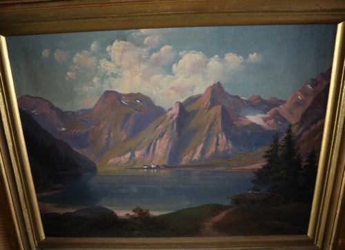 Ölgemälde Königssee Alpen Rahmen