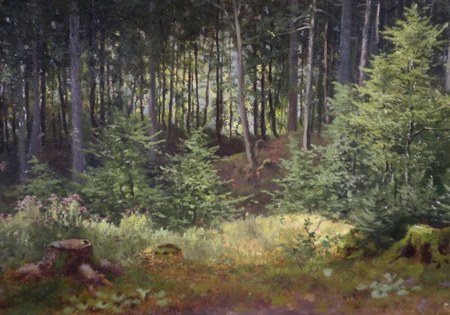 Ölgemälde Wald expressiv Bäume