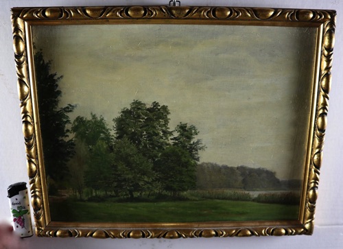 Ölgemälde antik Landschaft Rahmen painting P Rinder Dahlem Merz