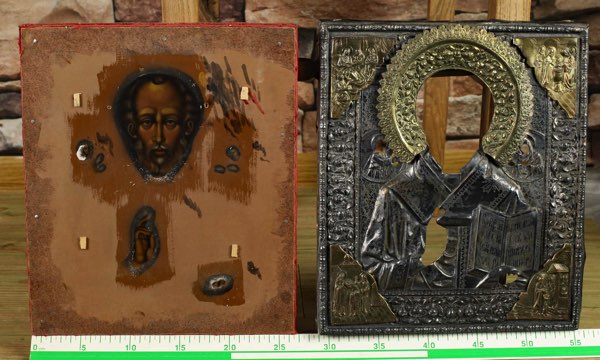 Ikone Metall Oklad heiliger Nikolaus