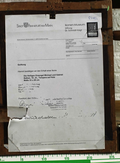 Ikone antik Erzengel Michael Gabriel Synaxis Balkan icon