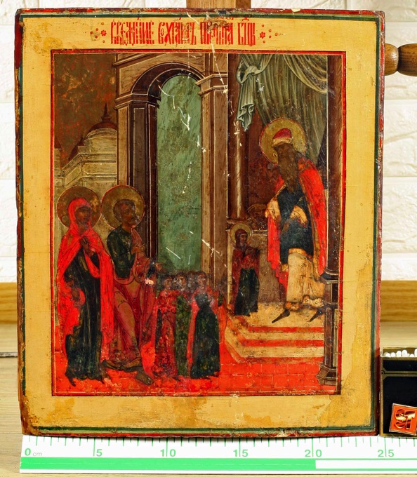 Ikone antik Einführung heilige Mariae Tempel Russland icon holy saints old Mary