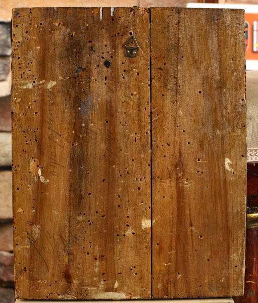 Ikone antik schwarze Madonna Riss