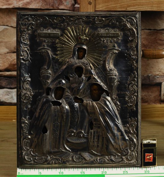 Ikone vintage Metall Oklad Antonius