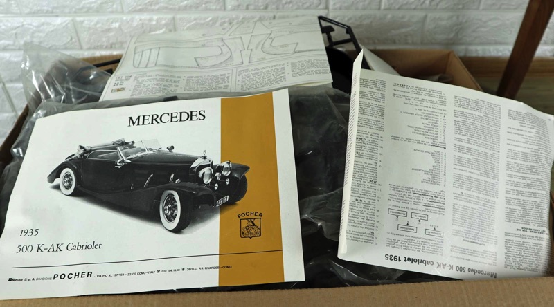 Mercedes Benz 500K AK Cabriolet 1935 Modellbausatz Rivarossi Pocher K 74