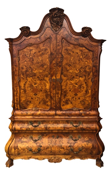 Aufsatzschrank Kabinettschrank Wurzelholz Stilmöbel Annibale Colombo