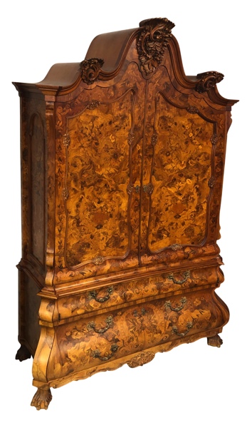 Aufsatzschrank Kabinettschrank Wurzelholz Stilmöbel Annibale Colombo